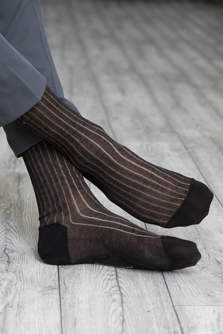 Striped Socks │ Brown & Golden