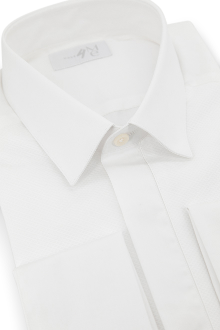 Honeycomb Tuxedo Shirt │ White