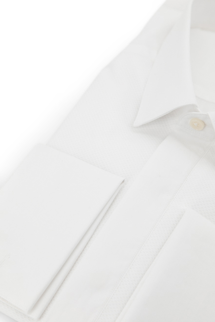 Honeycomb Tuxedo Shirt │ White