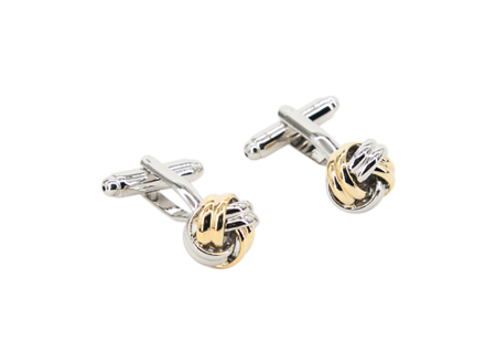 Golden & Silver Connected Rings │ Cufflinks