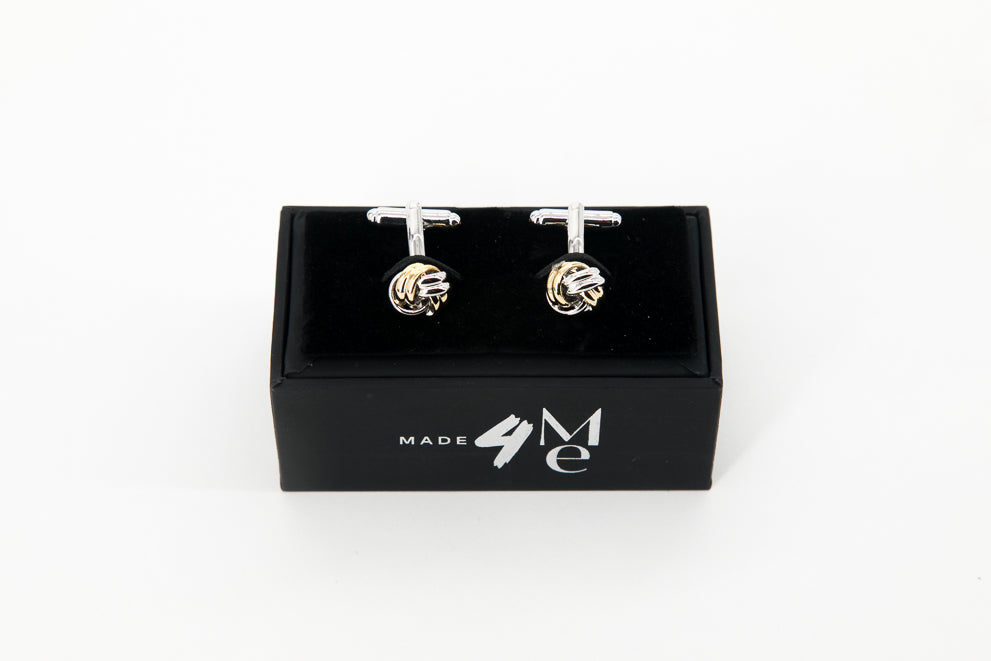 Golden & Silver Connected Rings │ Cufflinks