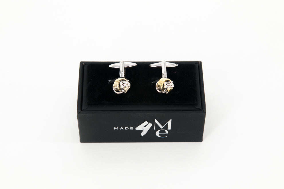 Golden & Silver Connected Rings │ Cufflinks