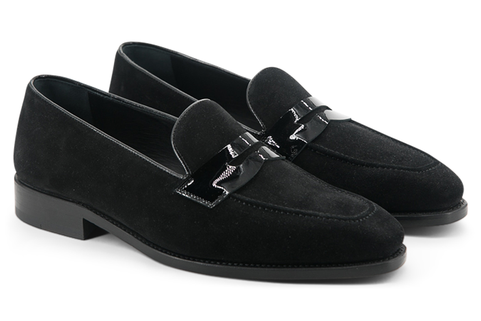 Suede & Patent Loafer Savile │ Black