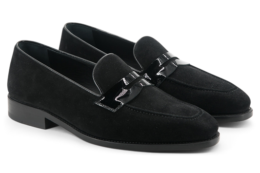 Suede & Patent Loafer Savile │ Black