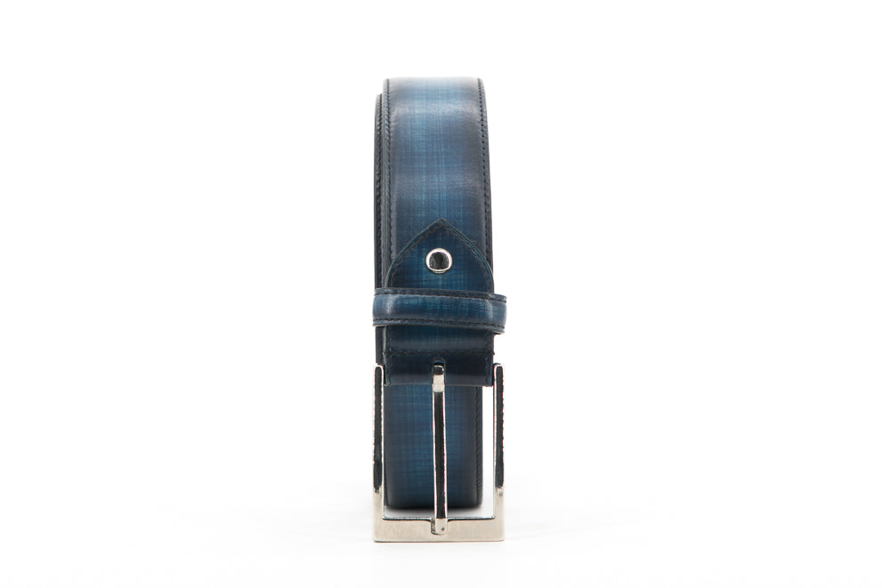 Leather Belt │ Blue Papiro Patina