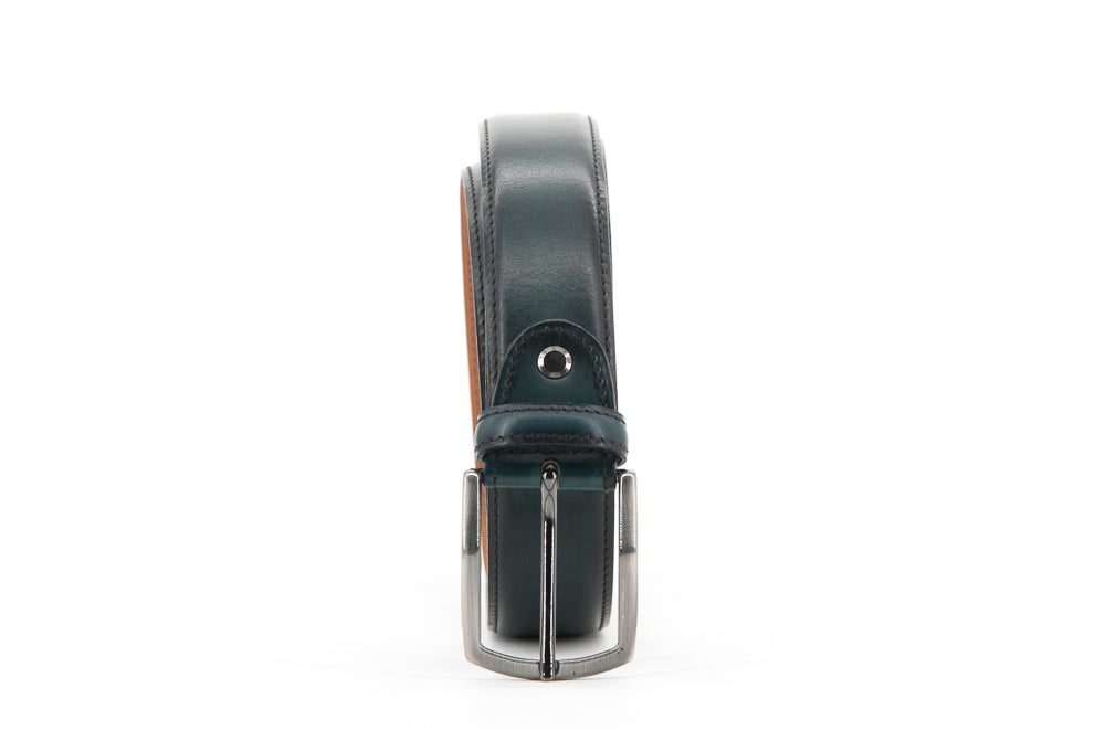 Leather Belt │ Green Forest Patina