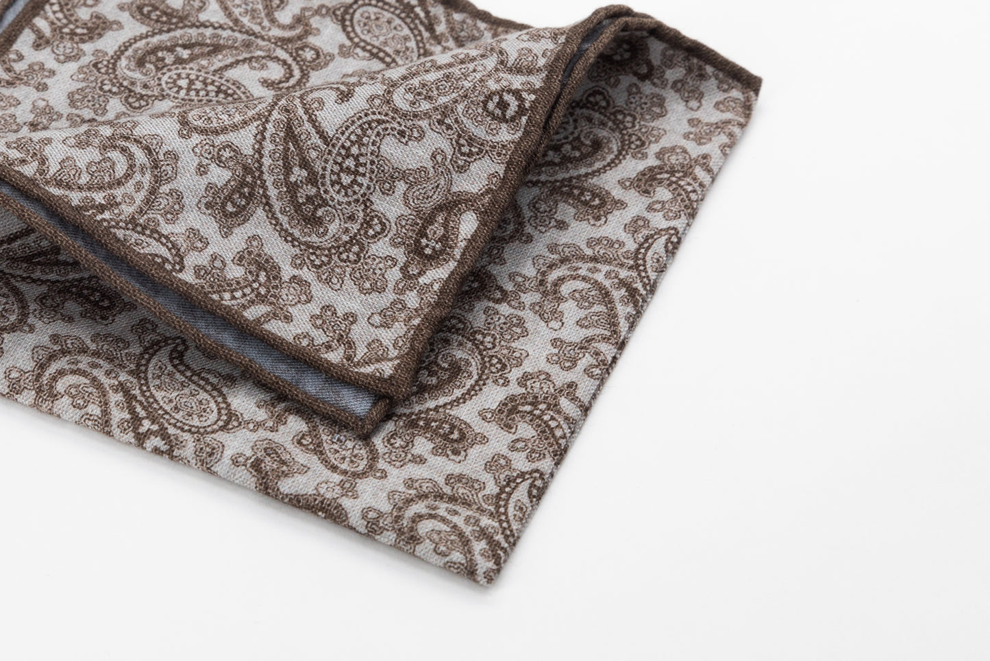 Pocket Square - Sky Blue and Grey Paisley