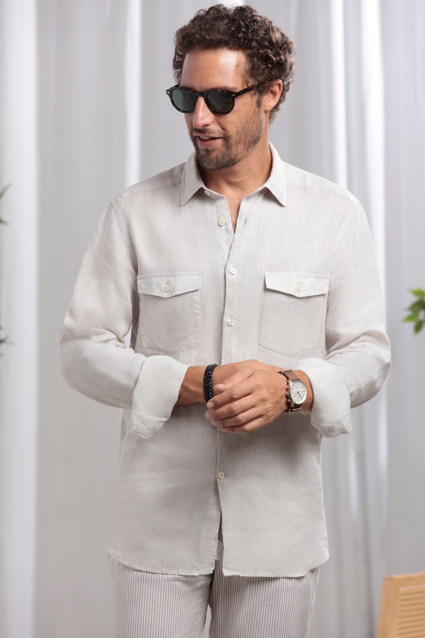 Safari Linen Shirt │ Beige