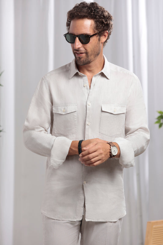 Safari Linen Shirt │ Beige