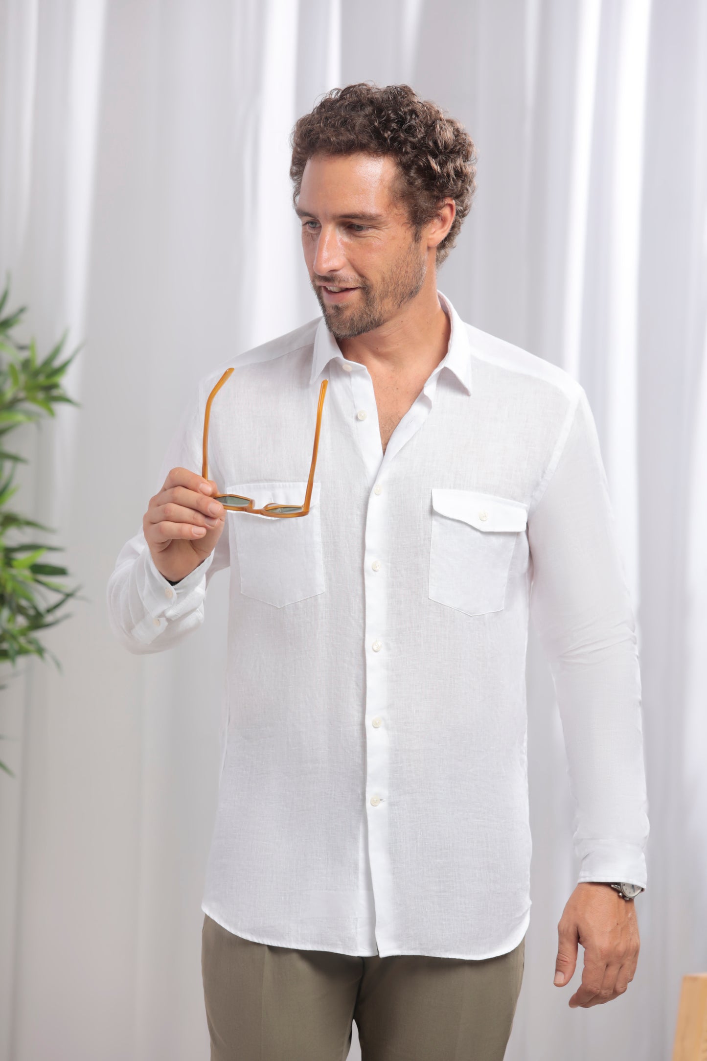 Safari Linen Shirt │ White