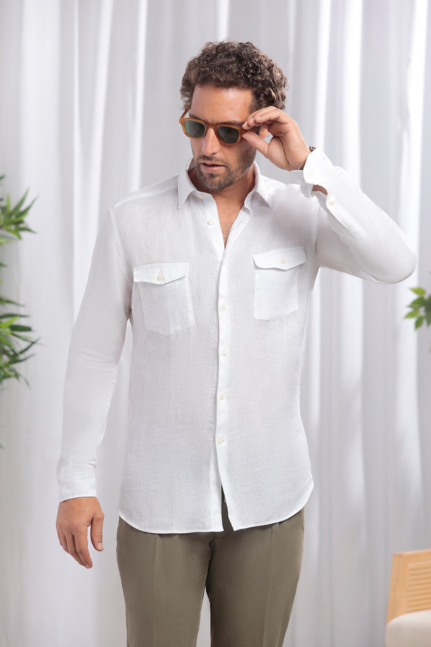 Safari Linen Shirt │ White