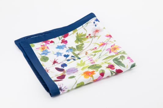 Pocket Square - Mixed Color Flowers Print