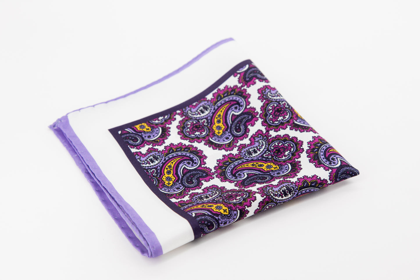 Pocket Square - Purple and Blue Paisley