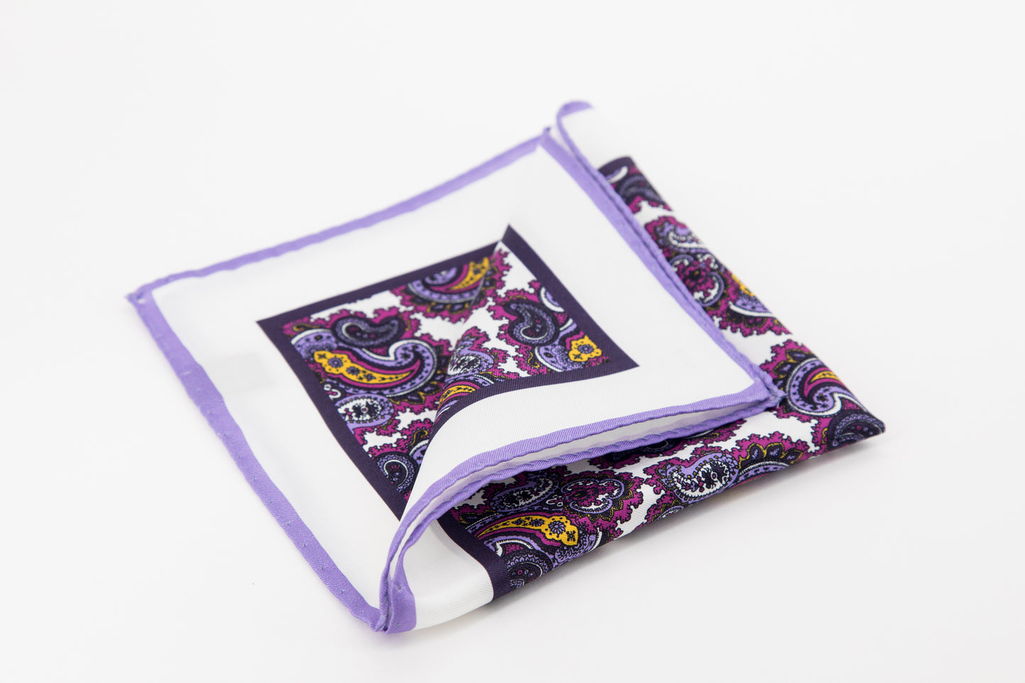 Pocket Square - Purple and Blue Paisley