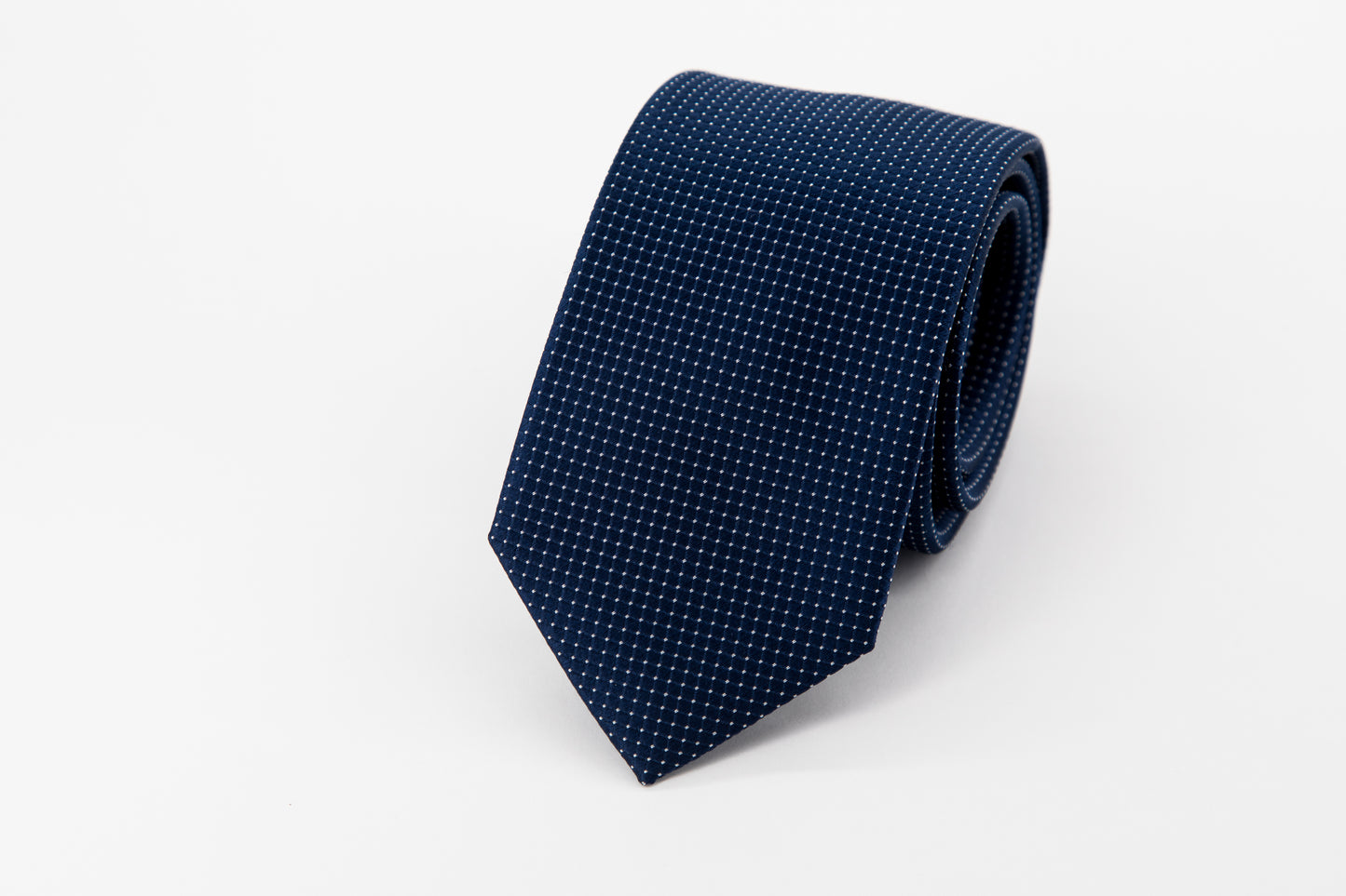 TIE - White Dots on Navy Background