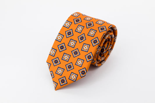 TIE - Orange and Blue Patterns