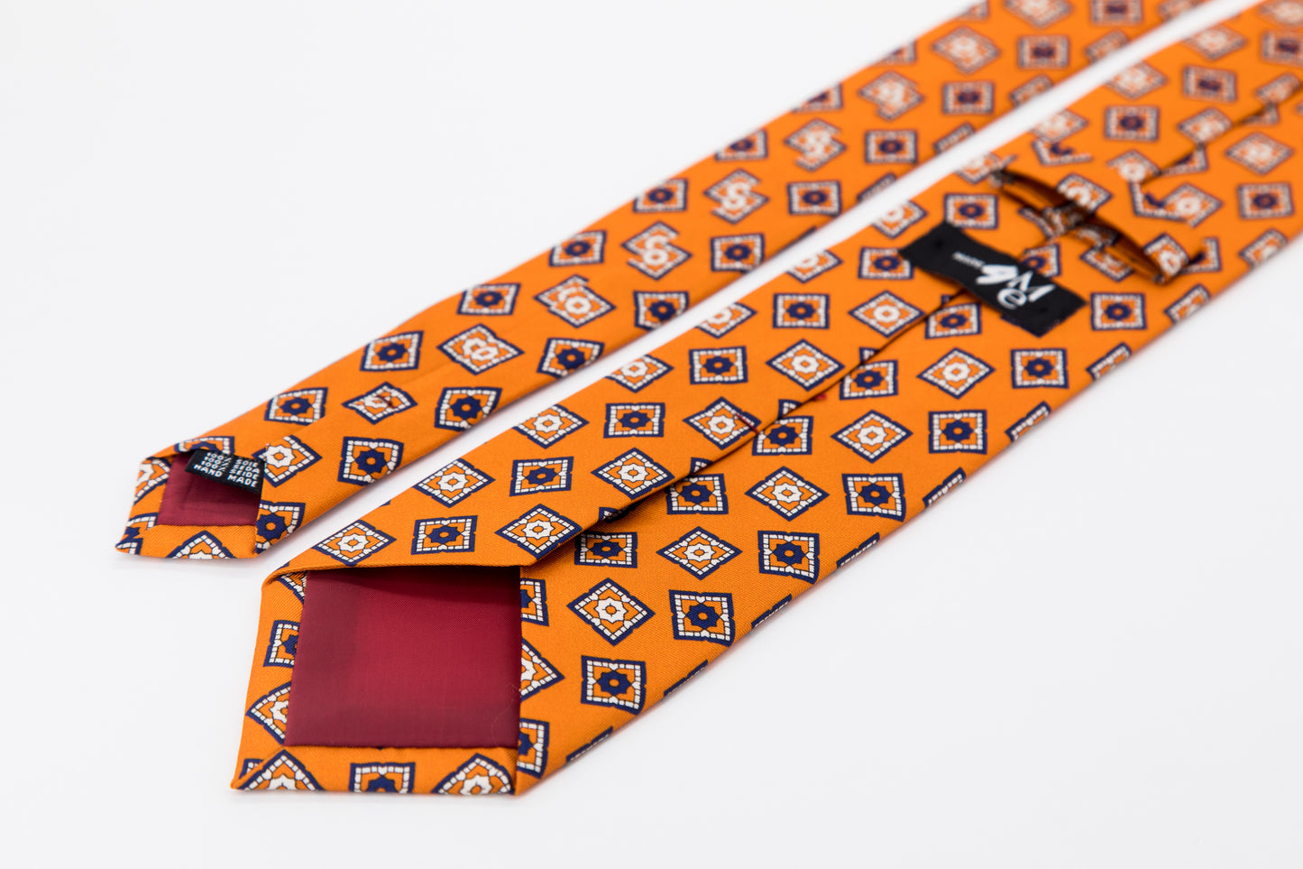 TIE - Orange and Blue Patterns