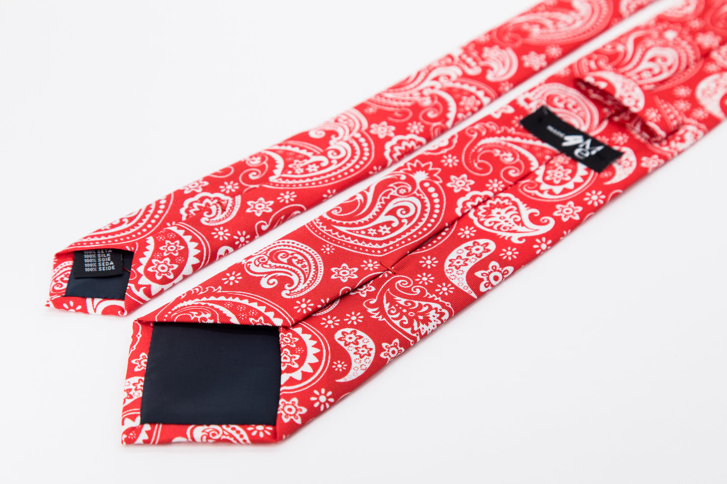 TIE - White Bandana On Red Background