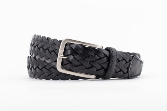 Braided Leather Belt │ Black