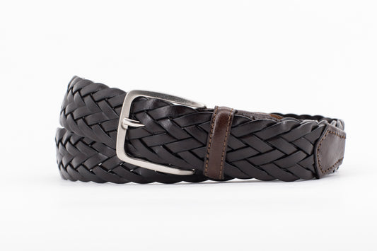 Braided Leather Belt │ Brown