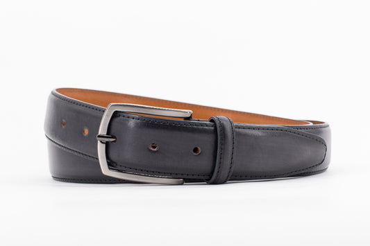 Leather Belt │ Navy Grey