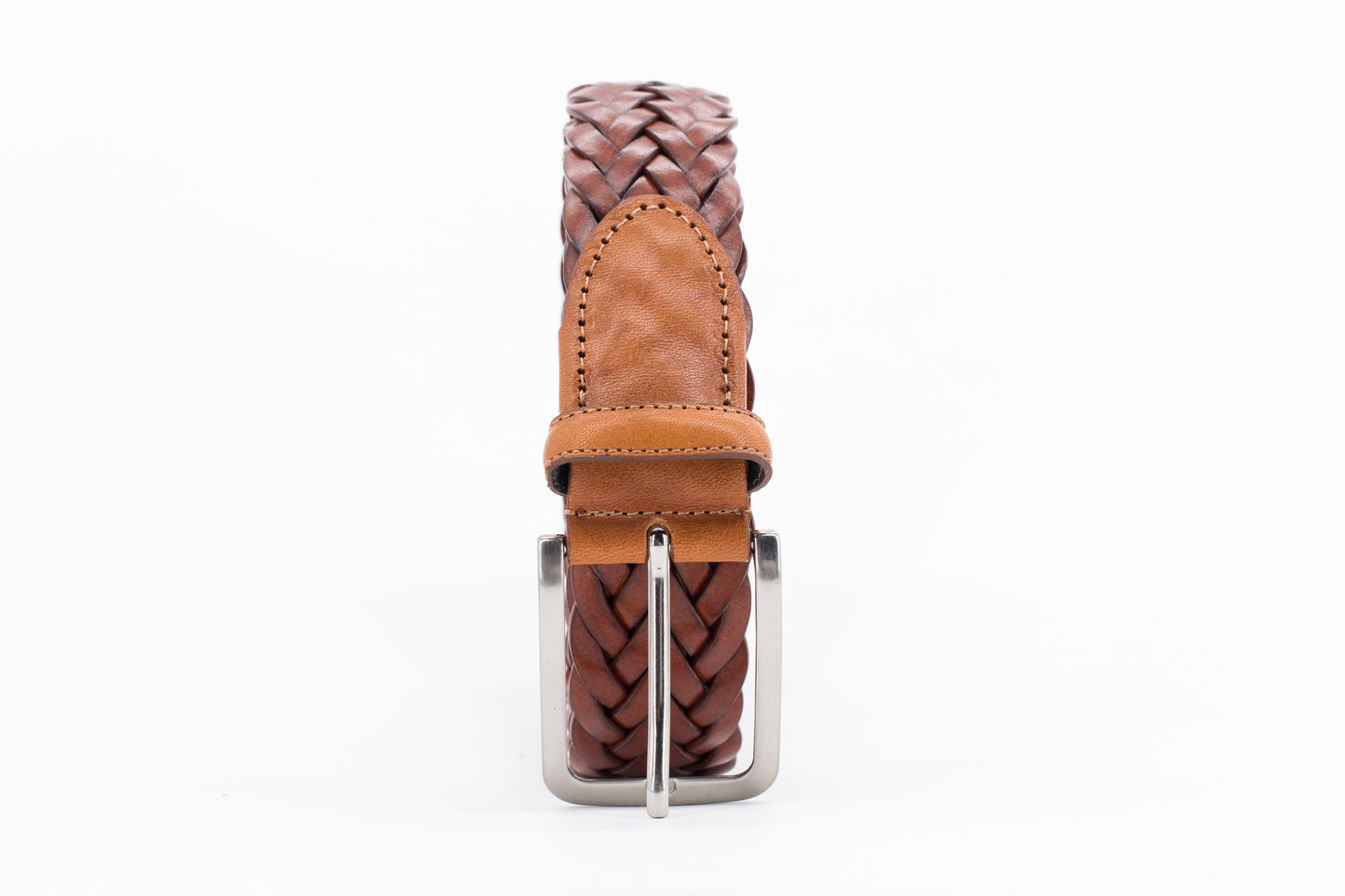 Braided Leather Belt │ Whisky Brown