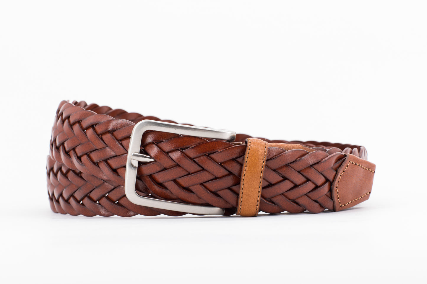 Braided Leather Belt │ Whisky Brown