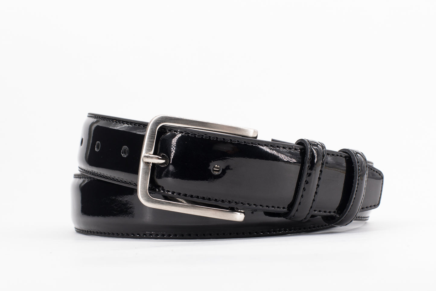 Leather Belt │ Patent Black