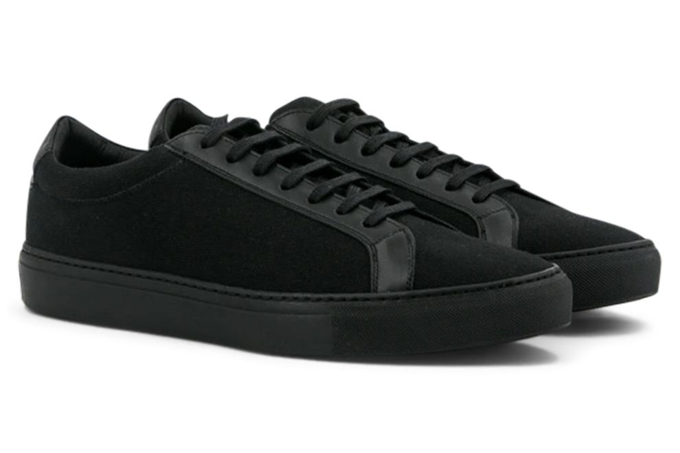 Linen & Leather Low Kick │ Black