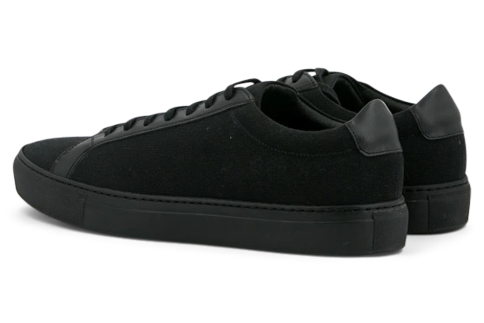 Linen & Leather Low Kick │ Black