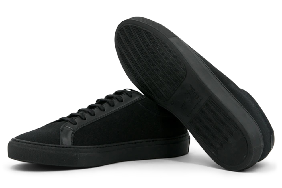 Linen & Leather Low Kick │ Black