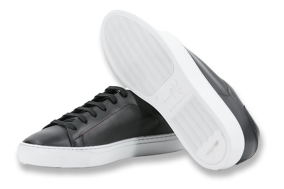 Leather Trainer │ Grey Burn-Effect