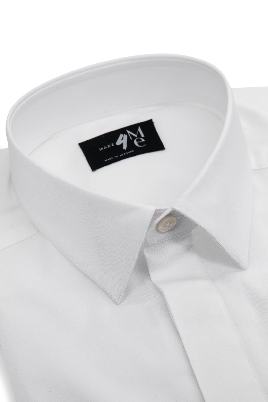 Popeline Shirt with Hidden Buttons │ White