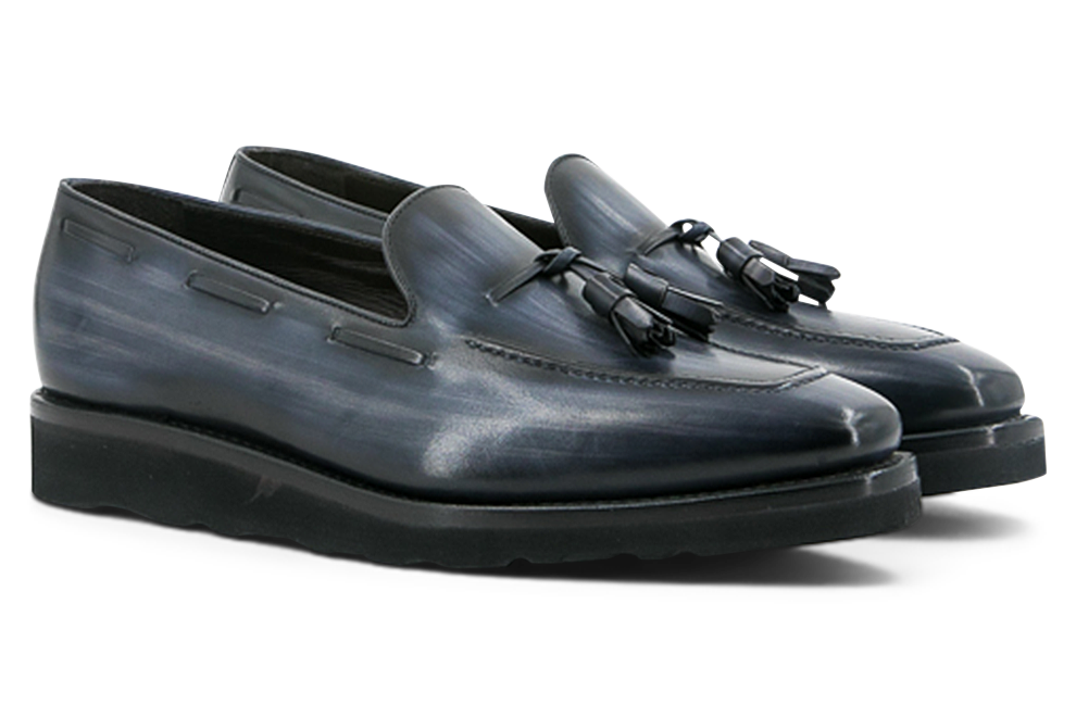 Leather Loafer Monti │ Grey Patina with Vibram Soles