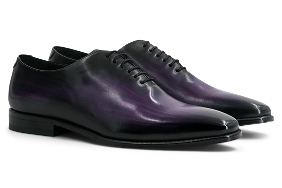 Leather Whole Cut Monti │ Purple Patina