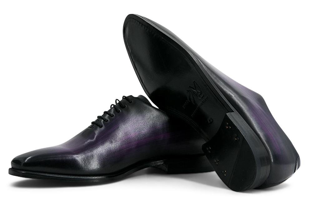 Leather Whole Cut Monti │ Purple Patina