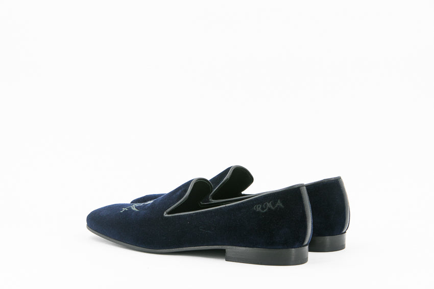 VELVET SLIPPERS │ NAVY