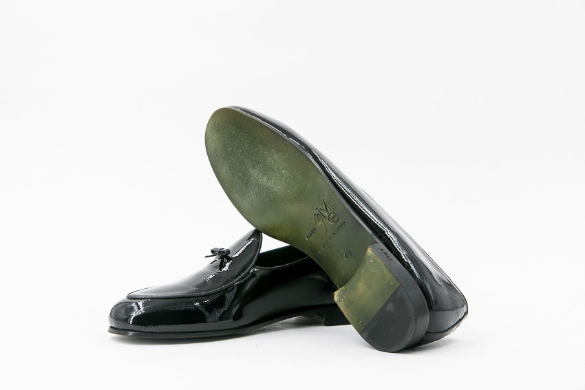 LEATHER SLIPPERS │ BLACK PATENT