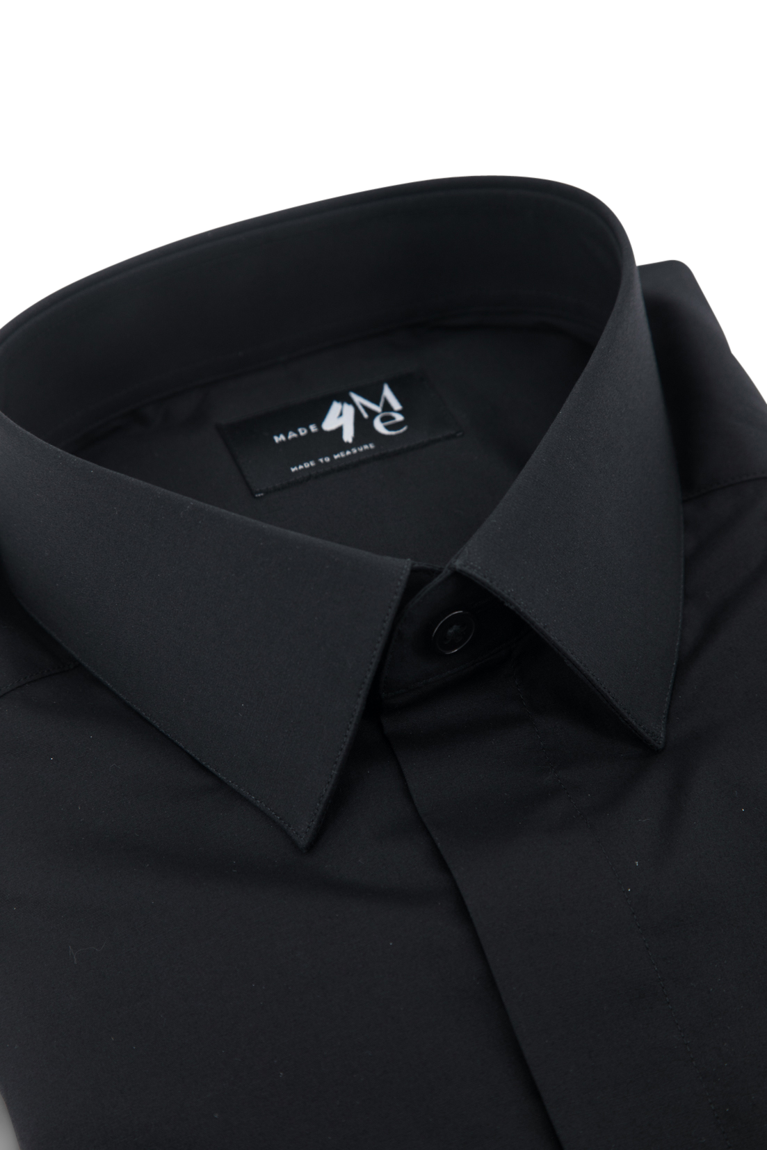 Popeline Shirt with Hidden Buttons │ Black