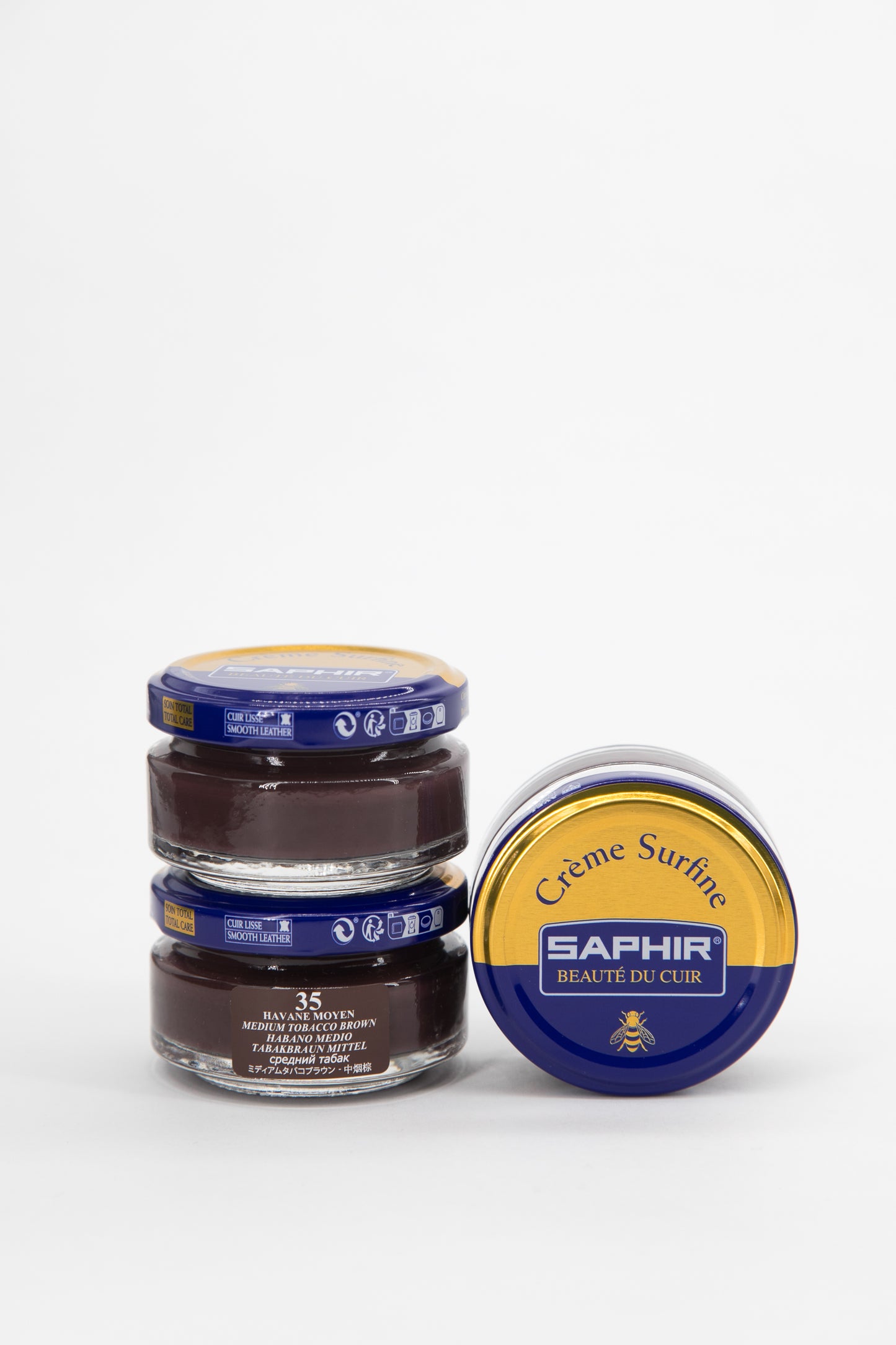 SAPHIR Cirage Crème Surfine Pommadier Stone Medium Tobacco Brown 50 ml