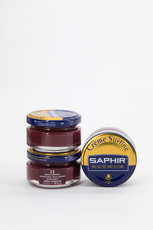 SAPHIR Cirage Crème Surfine Pommadier Stone Red Hermes 50 ml