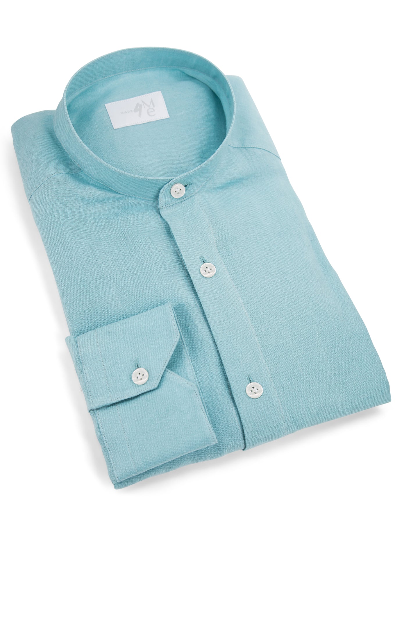 Mao Linen Shirt │ Aqua