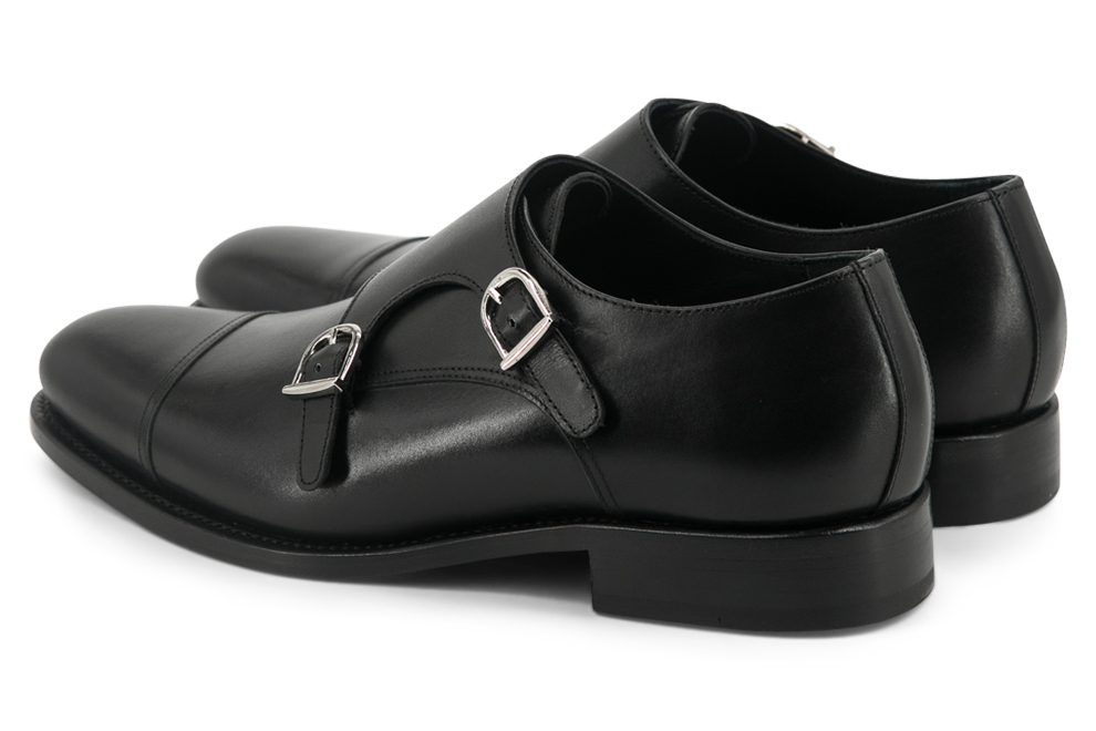 Leather Double Monk Zurigo │ Black