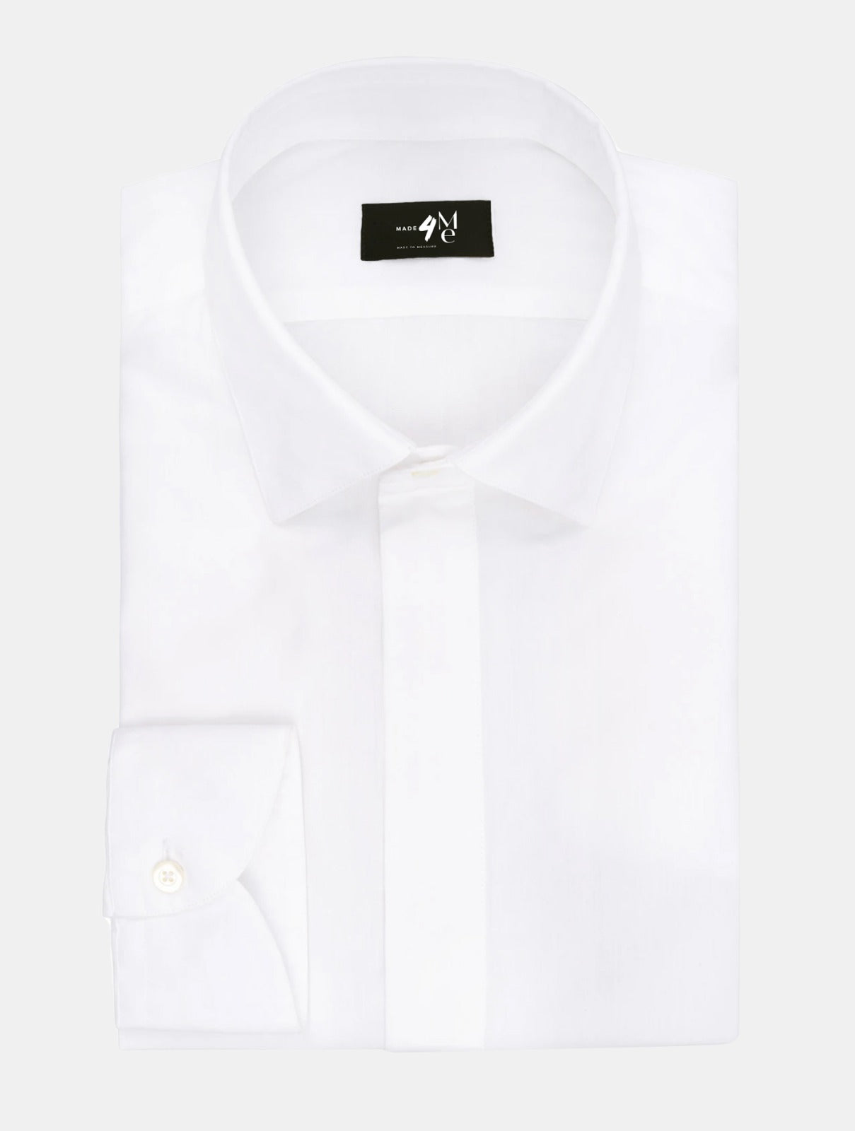 White popeline Shirt for evening