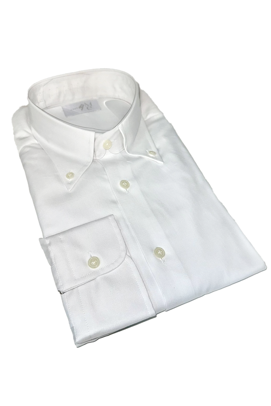 Buttoned Collar Poplin Shirt │ White