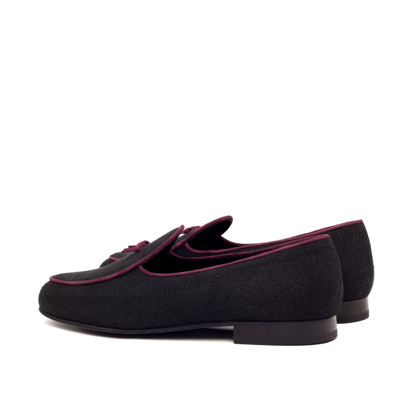 Slipper suede black & fuxia - Made4Me