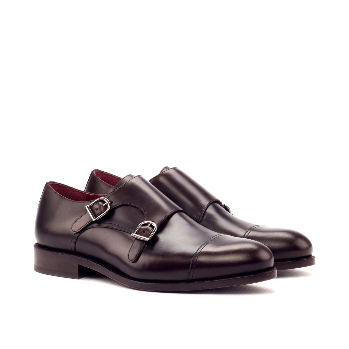 Leather Double Monk Zurigo │ Burgundy