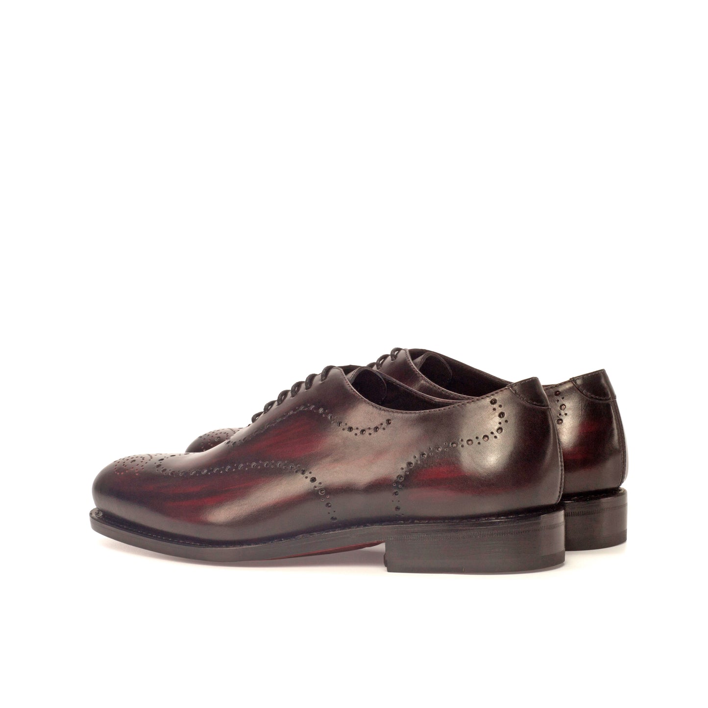 Leather Whole Cut Zurigo Perforated │ Burgundy Classic Patina