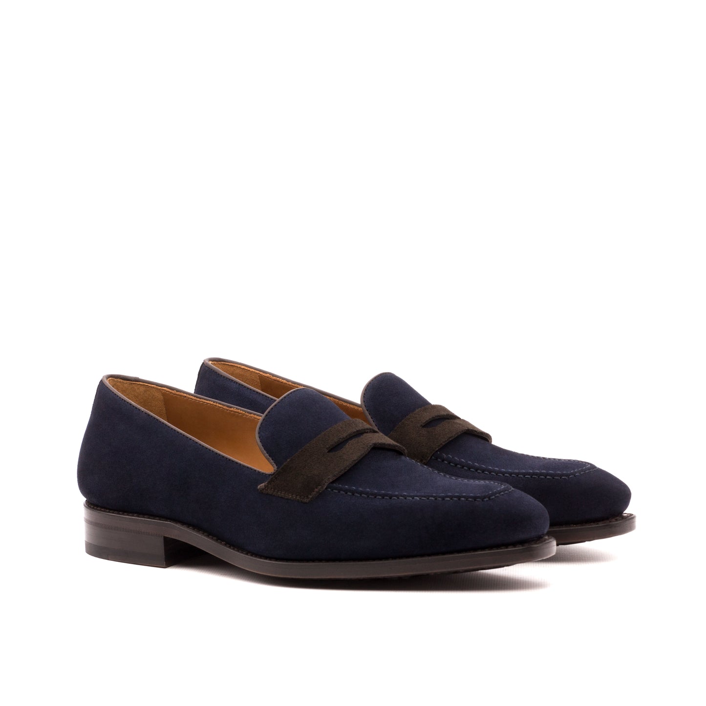 Suede Loafer Savile │ Navy &  Dark Brown