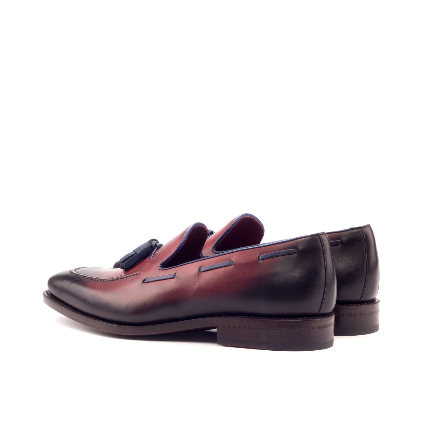 Leather Loafer Monti │ Red Burn-Effect & Navy